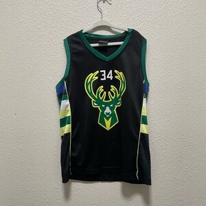 Black and Green Basketball Jersey